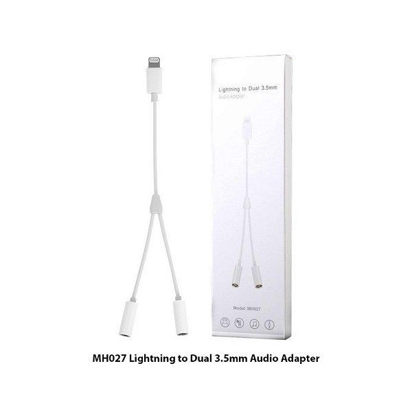 ADAPTADOR DEVIA LIGHTNING PARA AURICULAR JACK 3.5MM - Blanco