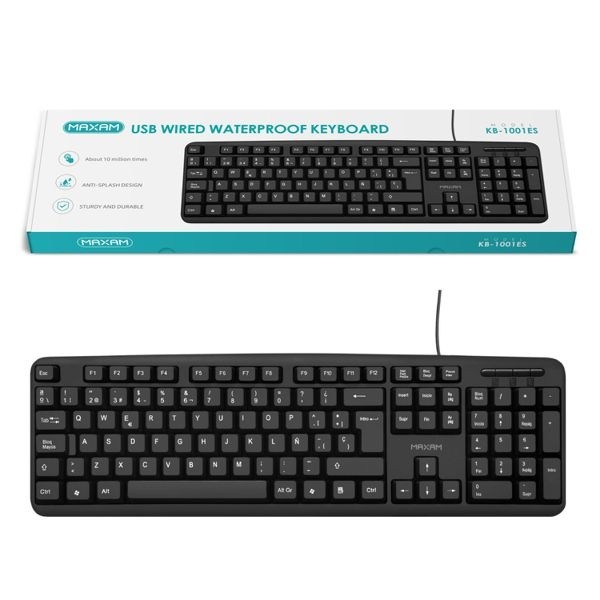 Teclado Con Cable USB / KB-1001ES / MAXAM