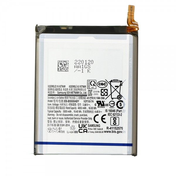 N89 Bateria EB-BS908ABY Para Samsung Galaxy S22 Ultra / S908 De 5000mAh SIN LOGO