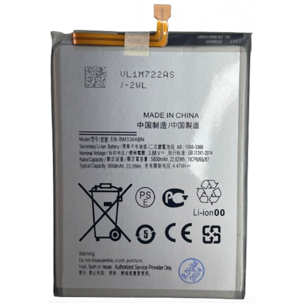N482 Bateria Litio EB-BM336ABN Samsung M336 / M33 5G De 5830/22.62Wh