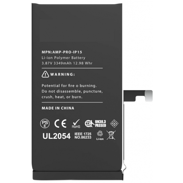 Bateria Litio Para Apple IPhone 15 (Chip Original) 3349mAh