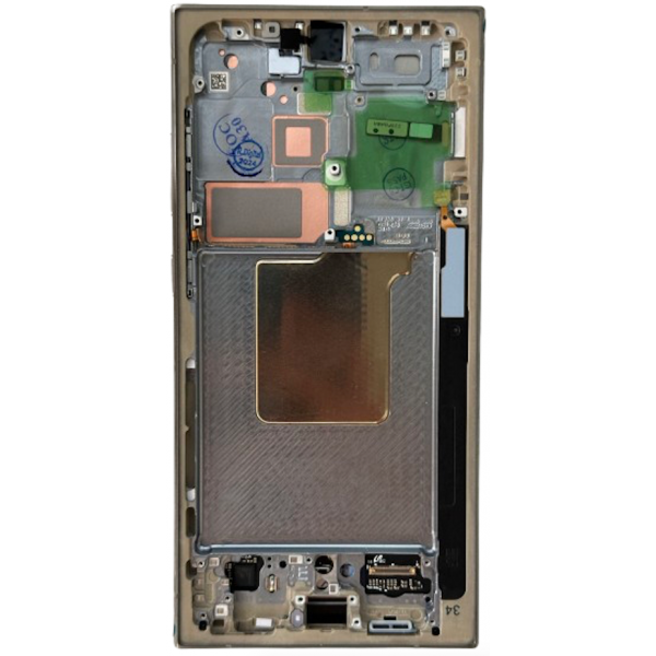 Pantalla Completa Original LCD Y Táctil Con Marco Para Samsung Galaxy S24 ULTRA (S928) Gris Titanio