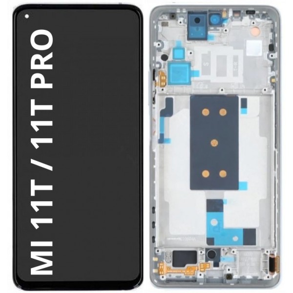 N166 Pantalla Completa Tactil Y LCD Con Marco para Xiaomi MI 11T / MI 11T PRO / POCO F4 GT (PLATA)